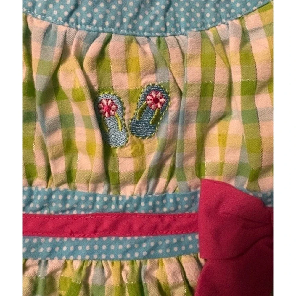 Youngland size 3T sundress with embroidered flip flops